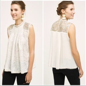 Anthropologie Pizzo Tank NWT Sequins Lace, Sleeveless, BOHO Party Festival Sz M